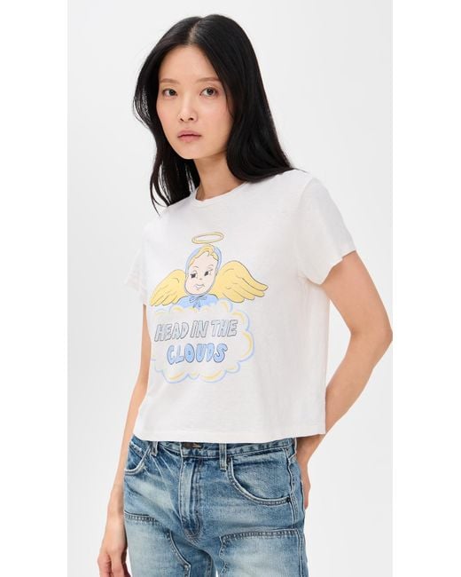 Re/done Blue 50S Boxy Clouds Tee
