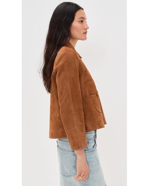 Ba&sh Orange Veste Milas Suede Jacket