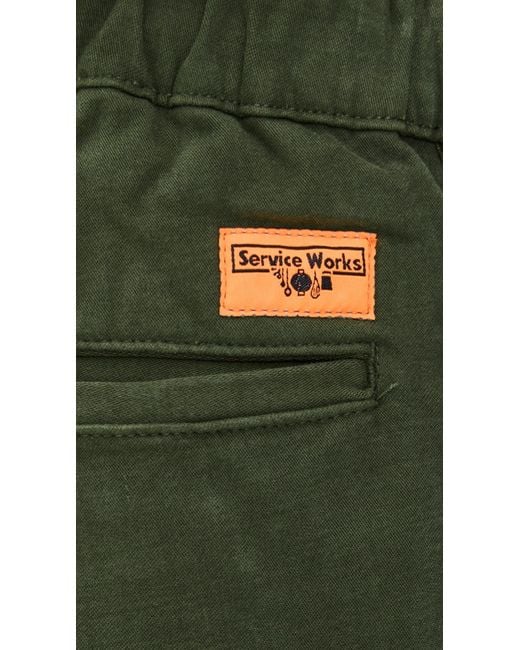 Service Works Green Moleskin Waiter Pants for men