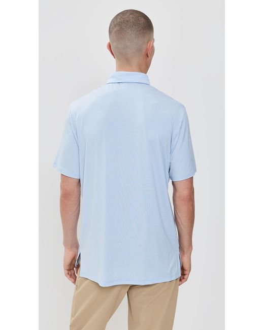 Ralph Lauren Blue Striped Featherweight Airflow Jersey Polo for men