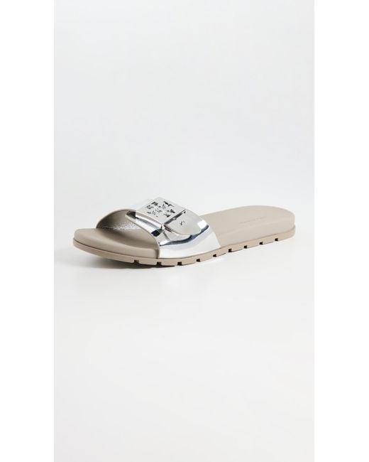 Tory Burch Black Buckle Slides