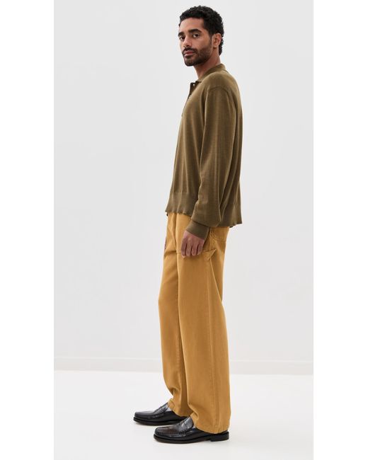AMI Brown Extrafine Wool And Silk Knit Shirt for men