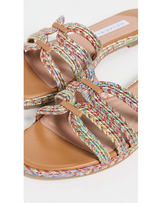 Aquazzura Black Playita Slides