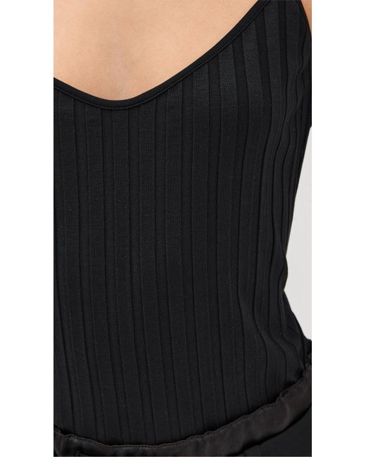 Vince Black Rib V Neck Cami