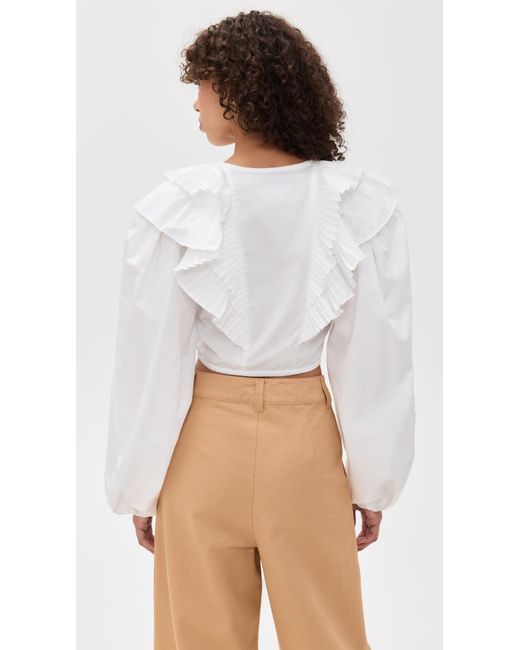 De Loreta White Aurelia Blouse
