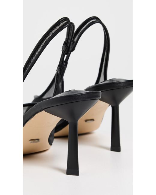 Tony Bianco Black Breeze Mesh Slingback Heels