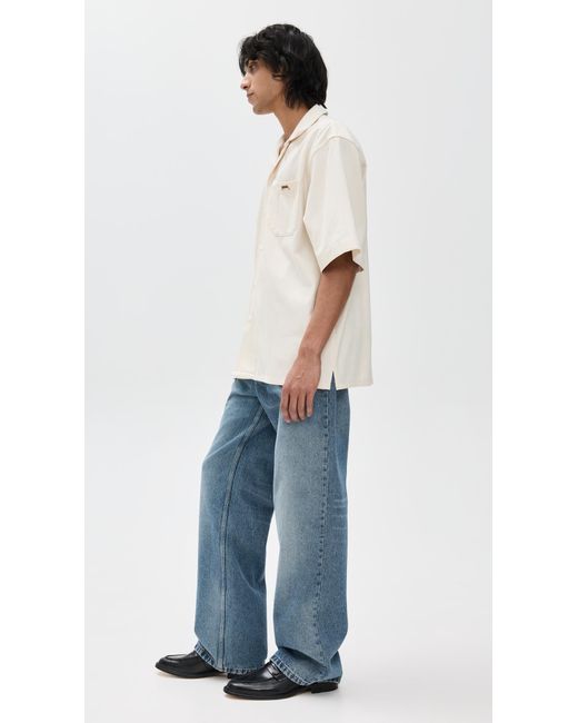 Marni Natural Light Denim Bowling Shirt for men
