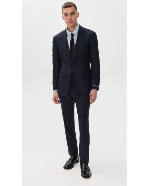 Polo Ralph Lauren Black Solid Twill Suit for men