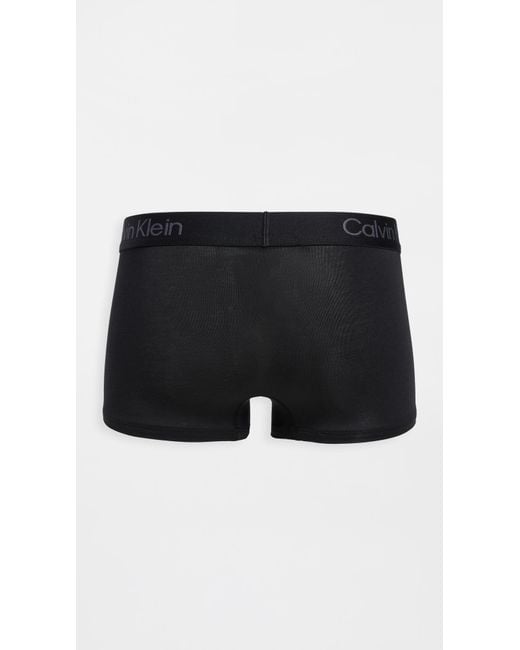 Calvin Klein Black Ultra Soft Modal 3-Pack Trunks for men