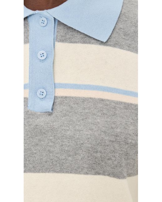 Le Bos Multicolor Short Sleeve Striped Polo