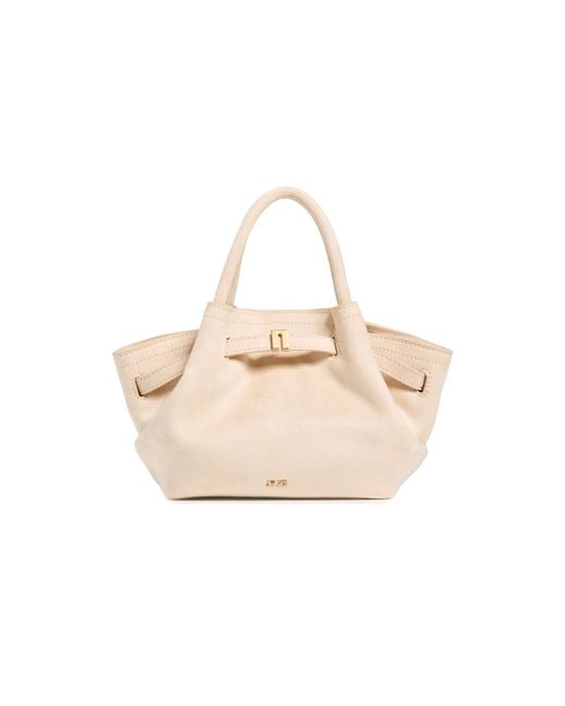 JW PEI White Hana Mini Faux Suede Tote Bag