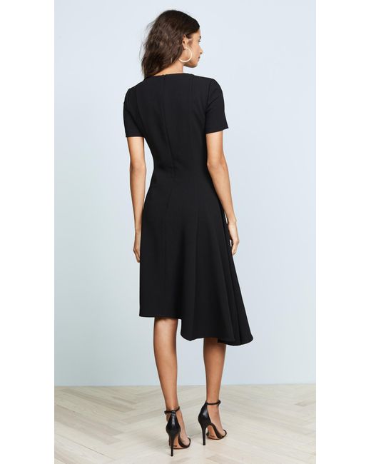 black halo asymmetrical dress