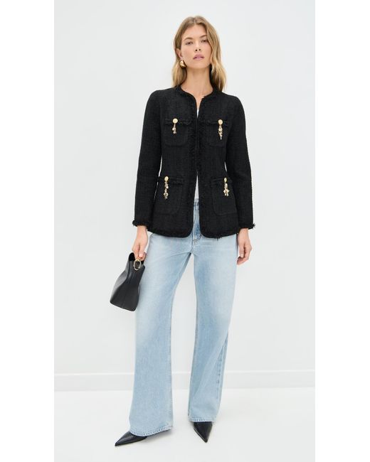 LoveShackFancy Black Adrina Jacket