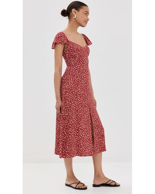 Reformation Red Baxley Dress