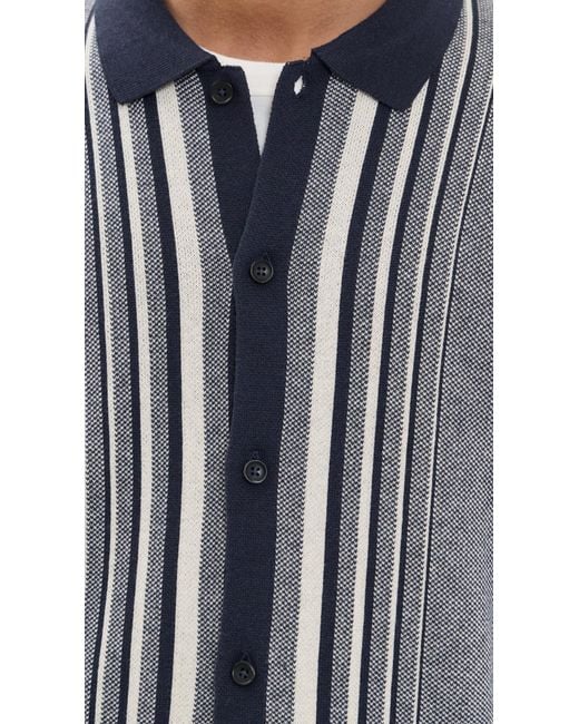 Marine Layer Blue Ethan Sweater Button Down for men