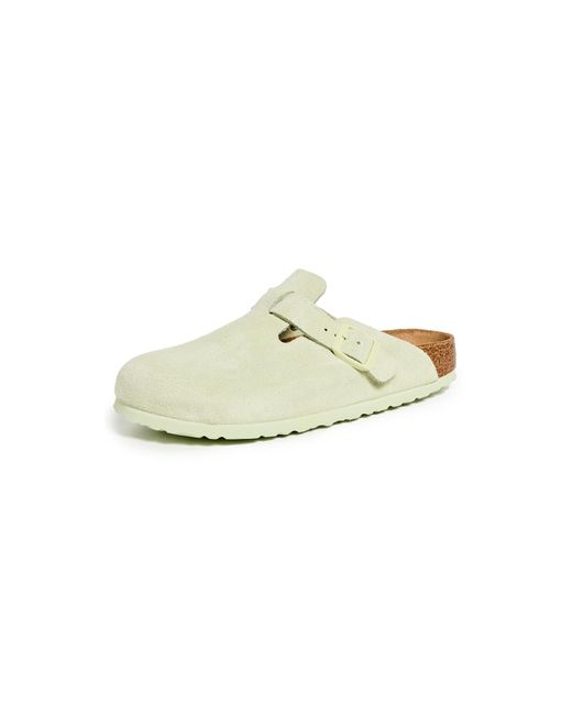 Birkenstock White Boston Soft Footbed Sandals