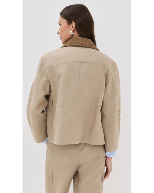 3.1 Phillip Lim Natural Cropped Flounce Combo Jacket
