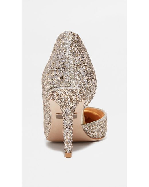 badgley mischka glitter heels