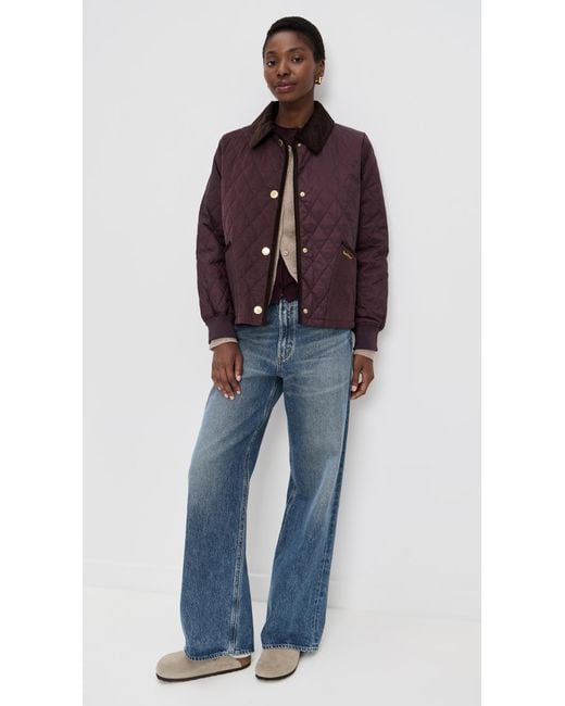 Barbour Purple Marla Quilted Barn Jacket