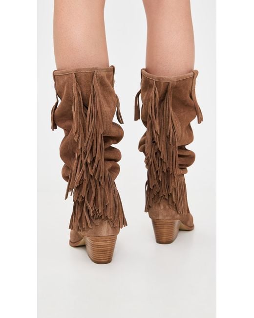 Free People Brown Faith Fringe Western Boots