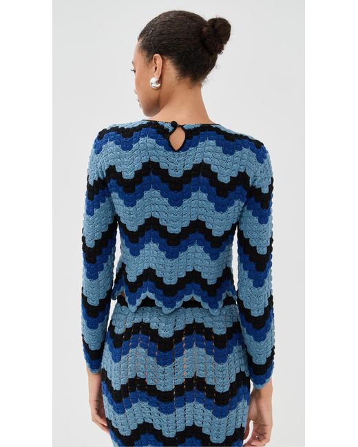Escvdo Blue Safi Top