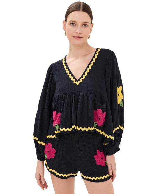 RHODE Black Renata Top