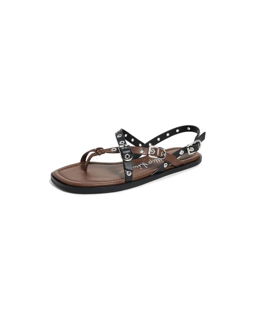 3.1 Phillip Lim Black Multi-Strap Rivet Sandals