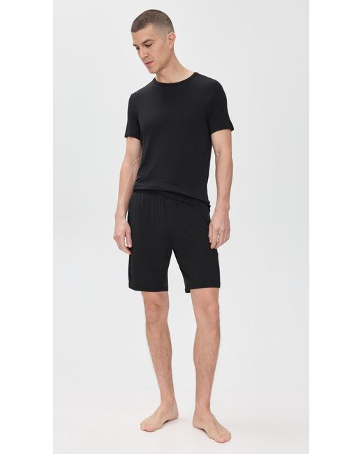 Calvin Klein Black Ultra Soft Modal Sleep Crew Neck T-Shirt for men