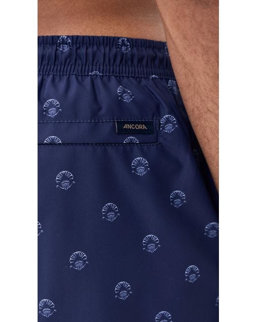 Ancora Blue Nebulic Swim Trunks 5.5 for men