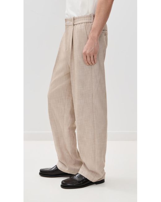 Jonathan Simkhai Natural Ducan Pleated Pants for men