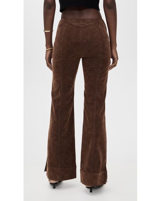 Free People Brown Glow Up Suede Pants