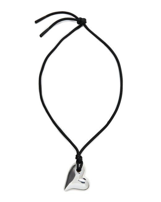 Jenny Bird Black Art Heart On A String Necklace