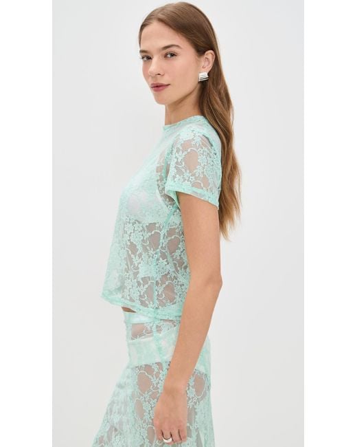 Le Bos Blue Lace Tee