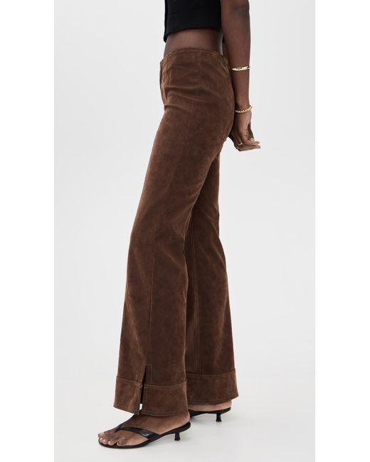 Free People Brown Glow Up Suede Pants