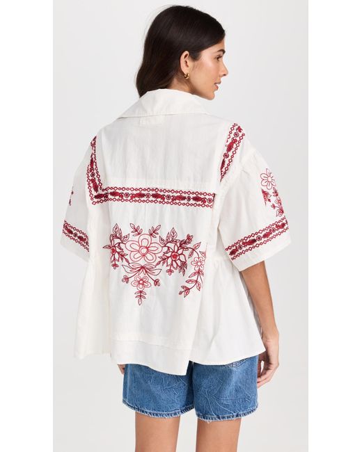 Free People Red Pring Refreh Vacation Hirt