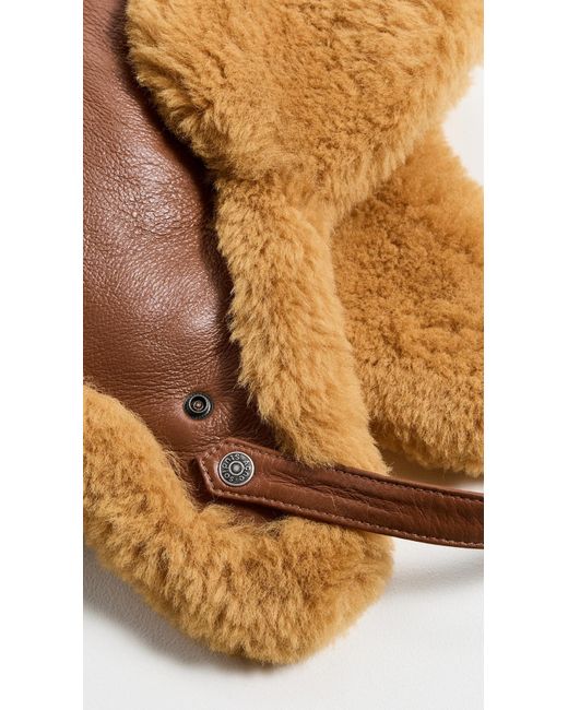 Acne Multicolor Belmet Shearling Snap Hat