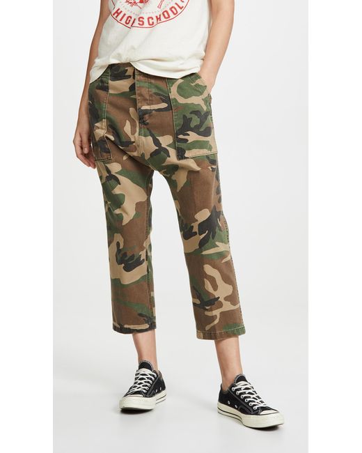 R13 Cotton Utility Drop Crotch Pants in 