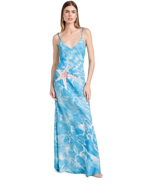 Rosie Assoulin Blue Slippery When Wet Dress