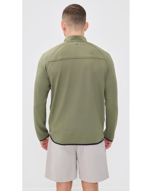 Rhone Green Founder's Quarter Zip Pullover for men