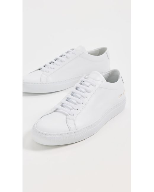 Common Projects White Original Achilles Low Sneakers