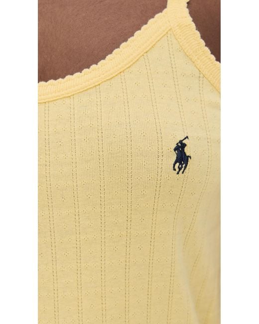 Polo Ralph Lauren Black Cami Top And Sleep Short Set