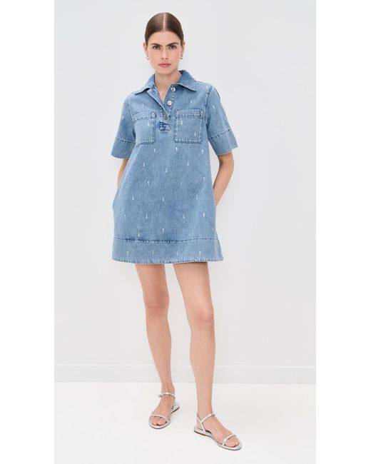 align denim dress ALIGNE Gabriella Zip-Front Denim Midi Dress