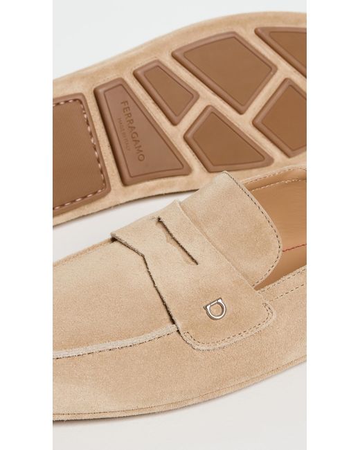 Ferragamo White Billion Loafers for men