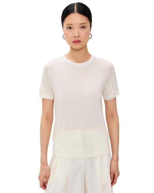 Theory White Basic Tee
