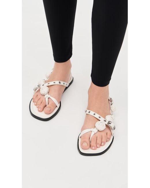 3.1 Phillip Lim White Multi-Strap Rivet Sandals