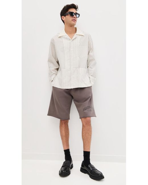 Maison Margiela White Striped Painters Shirt for men
