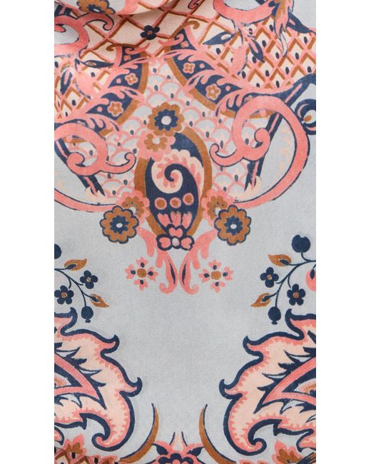 Zimmermann Red Silk Aster Scarf Bodice