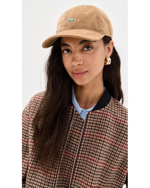 Lacoste White Corduroy Cap