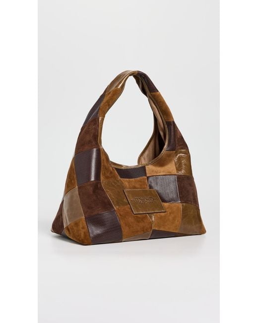 Marc Jacobs Brown The Suede Patchwork Sack Bag