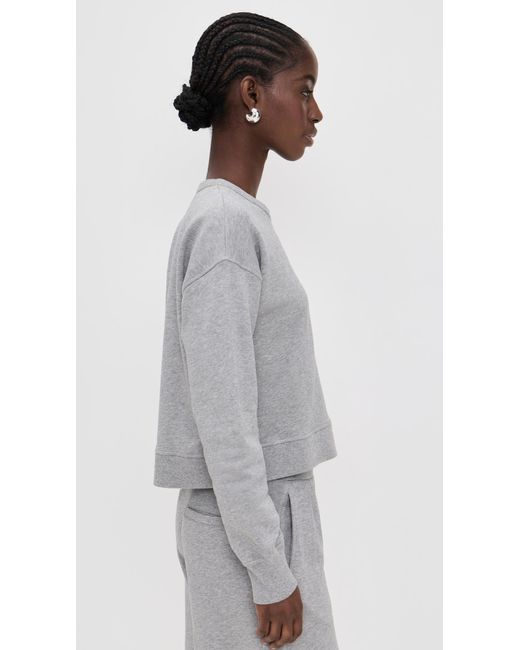 La Ligne Gray Cropped James Sweatshirt
